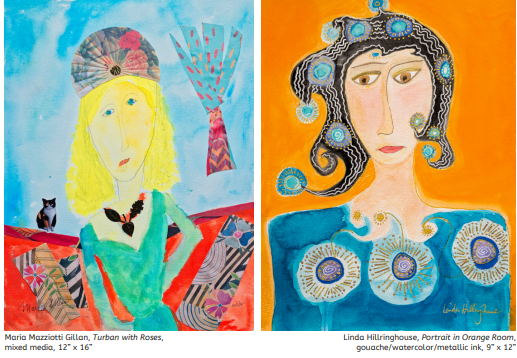 On The Verge Of A Story: Paintings and Collages by Linda Hillringhouse and Maria Mazziotti Gillan