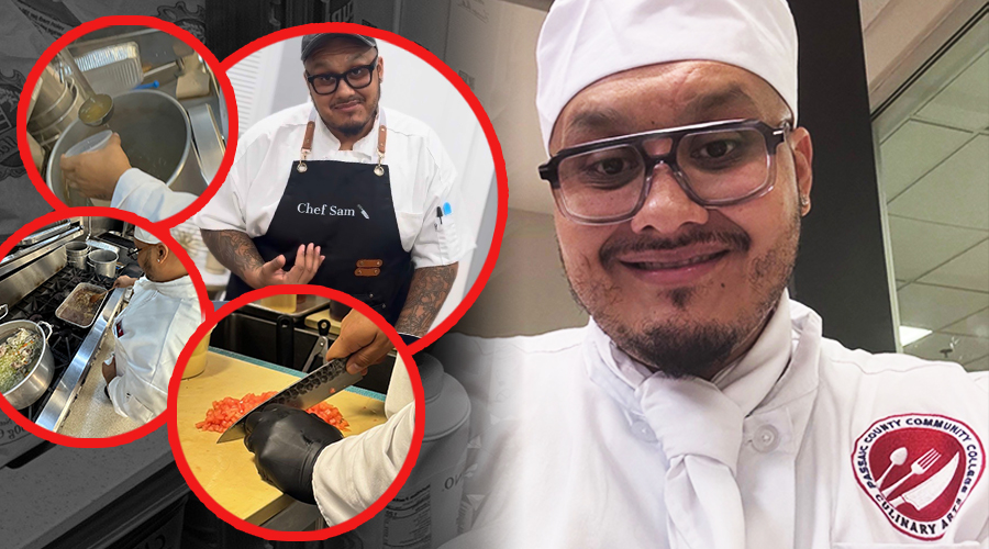 Sam Credits PCCC Professors for His Culinary Career Success