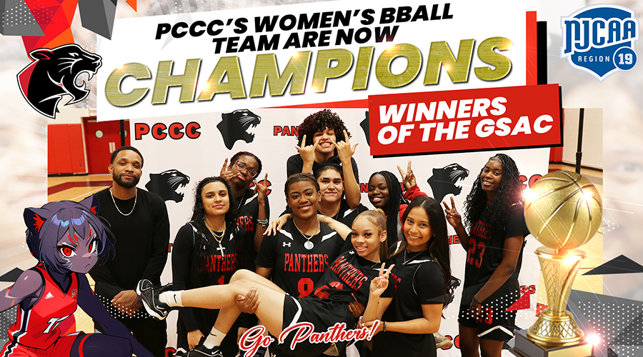 PCCC's Women's BBall team are now champions. Winners of the GSAC.