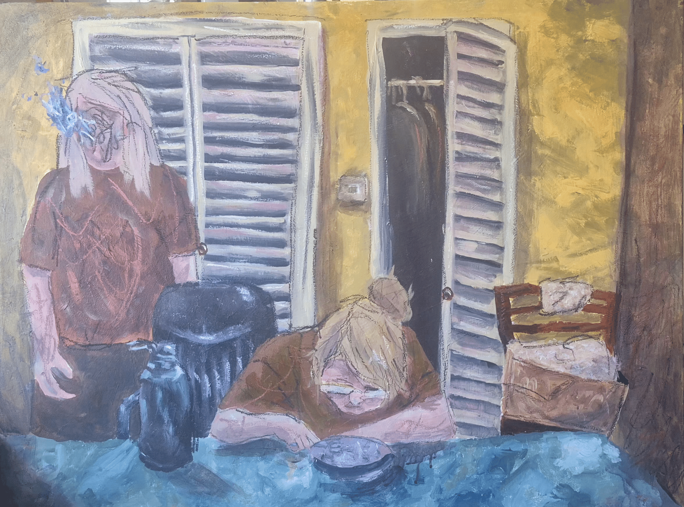 Olliver Mac Crosby - Dinning room - acrylic/ multi medium