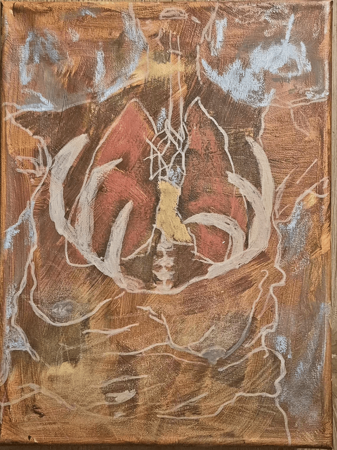 Olliver Mac Crosby - Ribs - 2026 - acrylic/ multi medium - 9×12