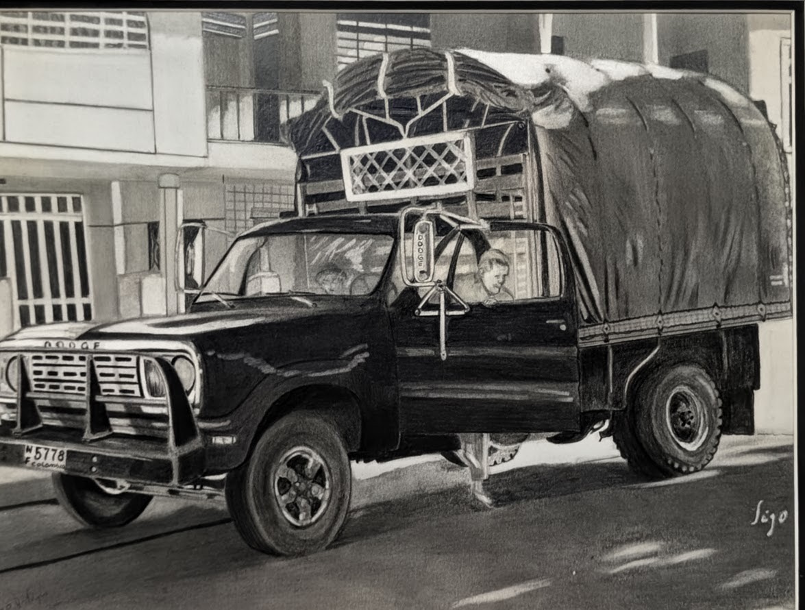 Rodrigo Restrepo - My Father’s Truck - Drawing on Paper - 16X20