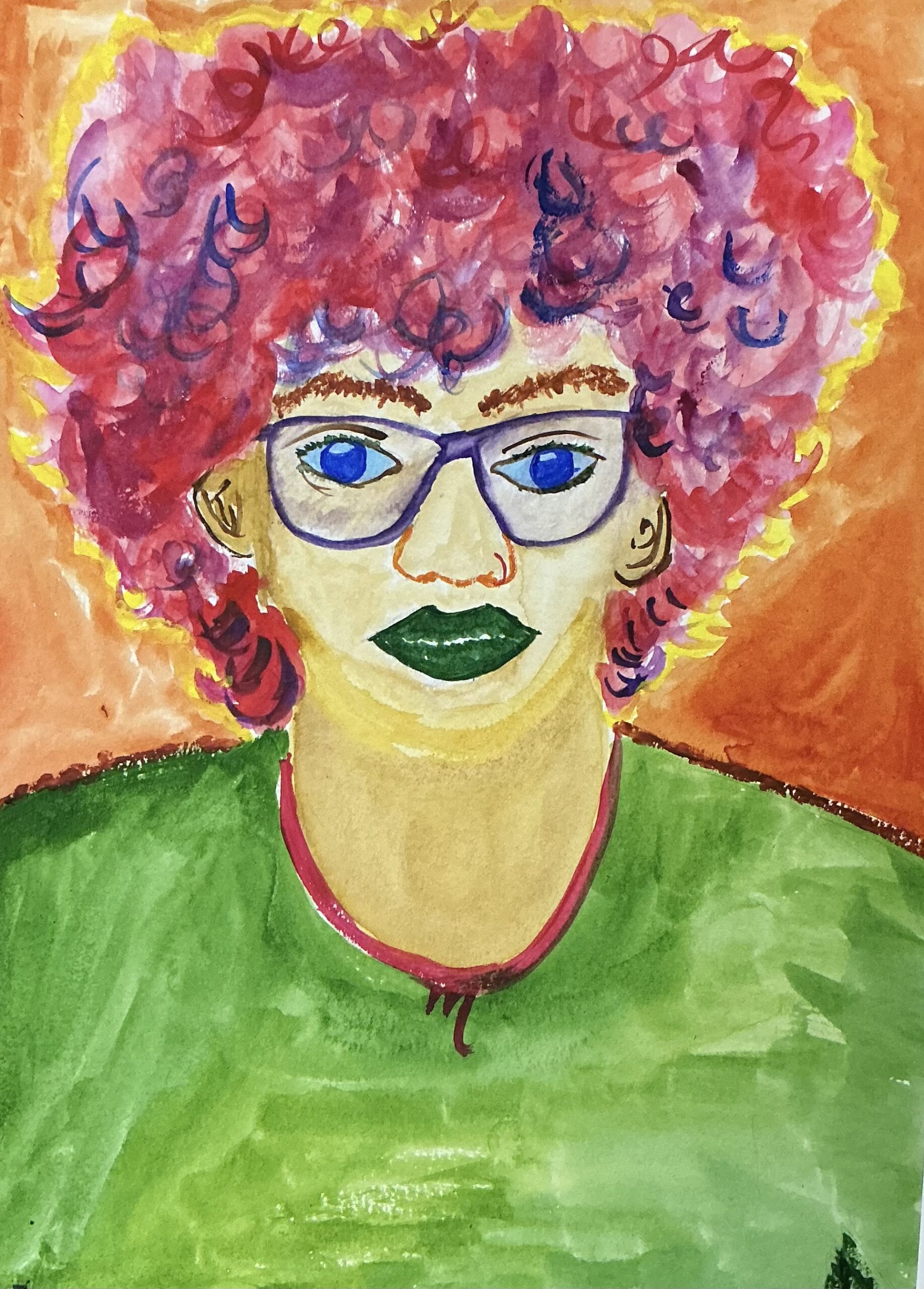 Mikella Vicuna - Self Portrait - 2025 - Watercolor on Mixed Media paper