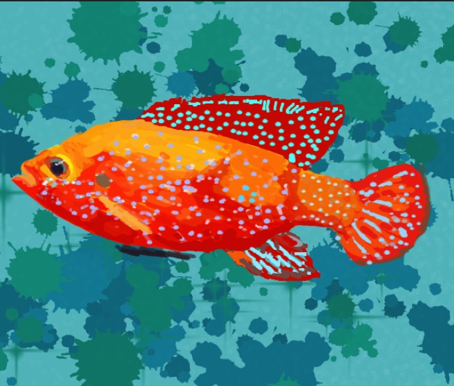 Fawzi Alhablawi - Fish - 2025 - Digital Painting